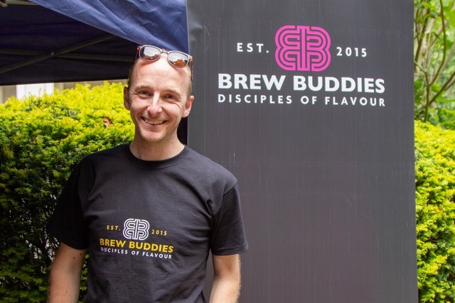 Simon from Brew Buddies at the Beer Tent