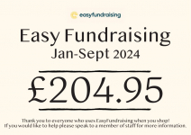 Easy Fundraising - Jan-Sept - £204.95